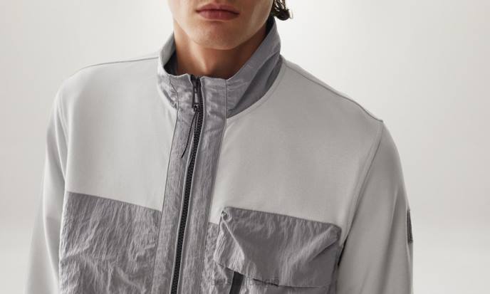 kleding lichtgewicht fleece oud zilver Seal sweatshirt met volledige ritssluiting Heren Belstaff 624D220