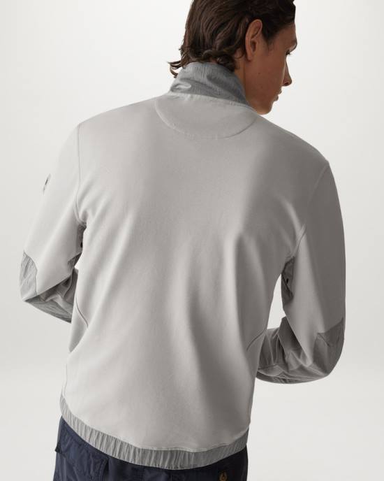 kleding lichtgewicht fleece oud zilver Seal sweatshirt met volledige ritssluiting Heren Belstaff 624D220