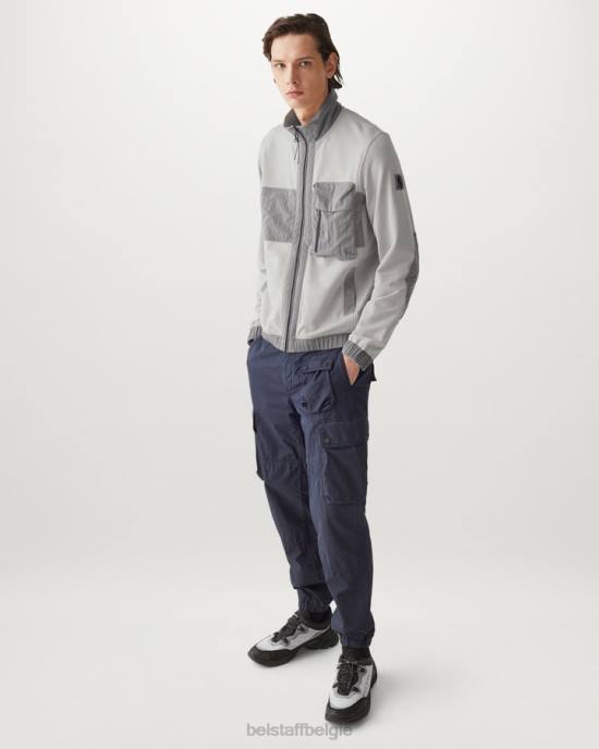 kleding lichtgewicht fleece oud zilver Seal sweatshirt met volledige ritssluiting Heren Belstaff 624D220