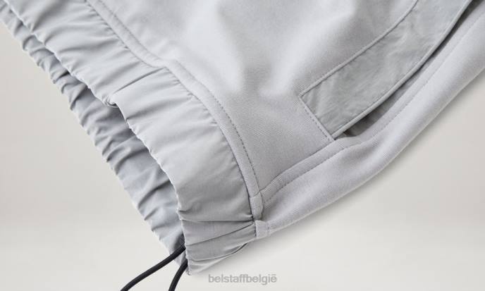 kleding lichtgewicht fleece oud zilver slipway hoodie met kwartrits Heren Belstaff 624D267