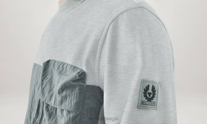 kleding lichtgewicht fleece oud zilver spinnaker-sweatshirt Heren Belstaff 624D223