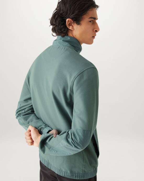 kleding lichtgewicht fleece staalgroen Seal sweatshirt met volledige ritssluiting Heren Belstaff 624D219