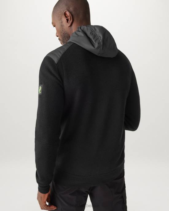 kleding merinowol zwart/neongeel Flash Aldington vest met ritssluiting Heren Belstaff 624D228