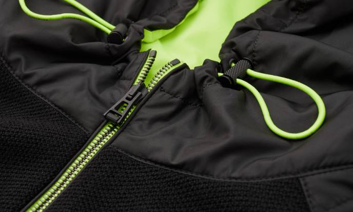 kleding merinowol zwart/neongeel Flash Aldington vest met ritssluiting Heren Belstaff 624D228