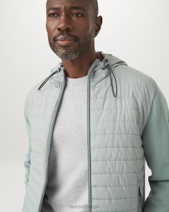 kleding pima katoen oud zilver gemêleerd Curve trui met ronde hals Heren Belstaff 624D239