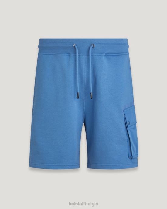 kleding droog katoenfleece vooruit blauw tij zweet shorts Heren Belstaff 624D335