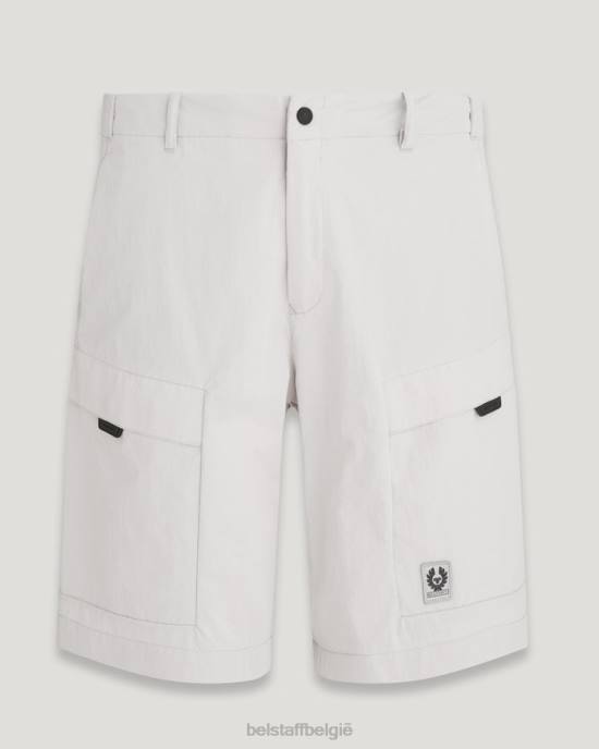 kleding katoenmix gabardine parelgrijs jet korte broek Heren Belstaff 624D325