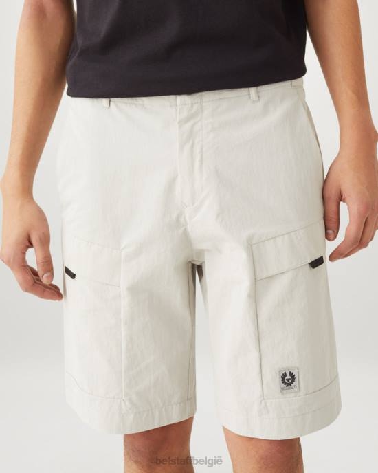 kleding katoenmix gabardine parelgrijs jet korte broek Heren Belstaff 624D325