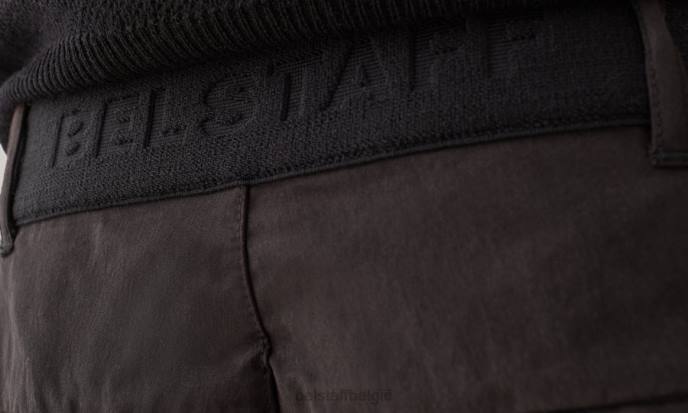 kleding katoenmix gabardine zwart jet korte broek Heren Belstaff 624D333
