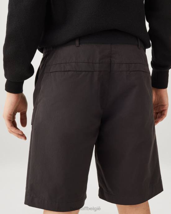 kleding katoenmix gabardine zwart jet korte broek Heren Belstaff 624D333