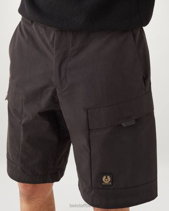 kleding katoenmix gabardine zwart jet korte broek Heren Belstaff 624D333