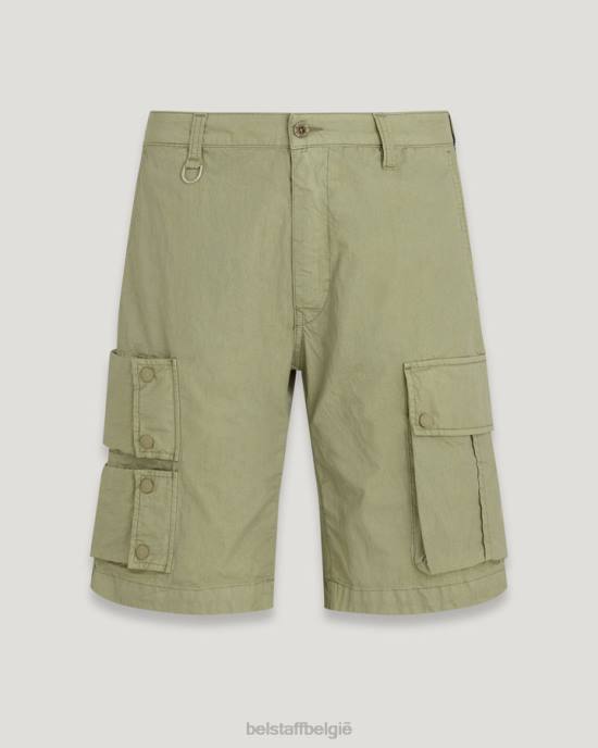kleding kledingkleurstof katoenmix citroengeel/aloë harker cargoshort Heren Belstaff 624D329