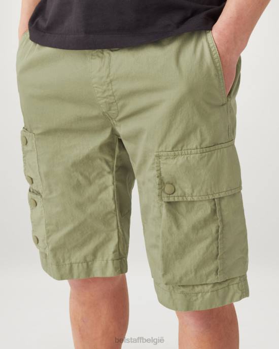 kleding kledingkleurstof katoenmix citroengeel/aloë harker cargoshort Heren Belstaff 624D329