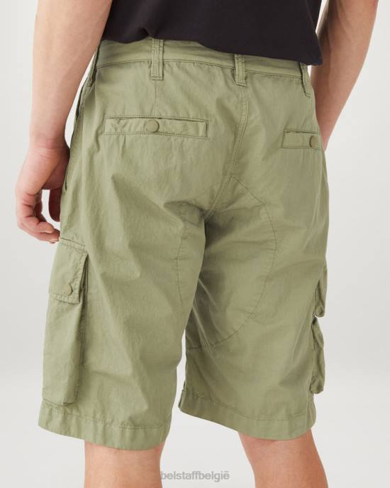 kleding kledingkleurstof katoenmix citroengeel/aloë harker cargoshort Heren Belstaff 624D329