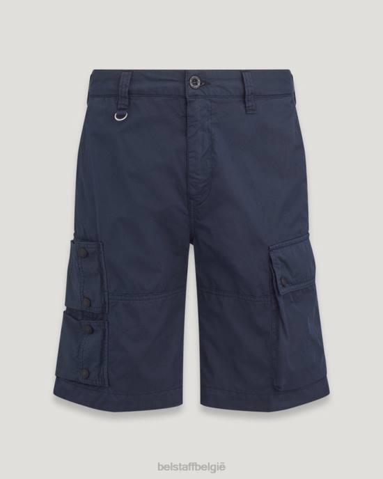 kleding kledingkleurstof katoenmix donkere inkt/zwart harker cargoshort Heren Belstaff 624D322