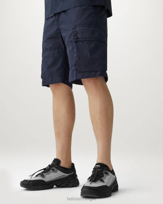 kleding kledingkleurstof katoenmix donkere inkt/zwart harker cargoshort Heren Belstaff 624D322