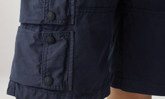 kleding kledingkleurstof katoenmix donkere inkt/zwart harker cargoshort Heren Belstaff 624D322