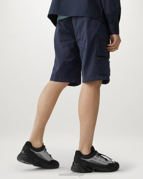 kleding kledingkleurstof katoenmix donkere inkt/zwart harker cargoshort Heren Belstaff 624D322