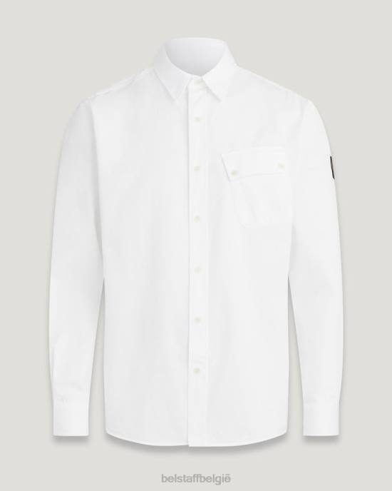 kleding katoenkeper wit pitch-shirt Heren Belstaff 624D137