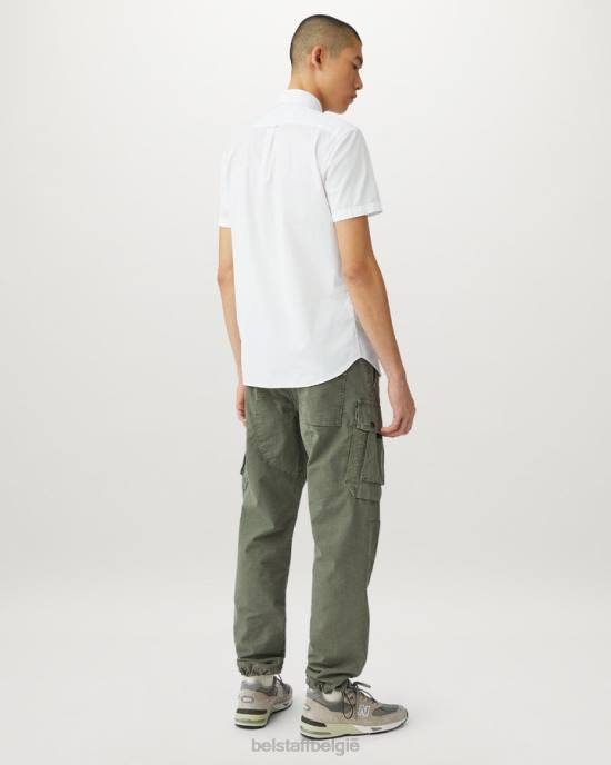 kleding katoenkeper wit pitch shirt met korte mouwen Heren Belstaff 624D130