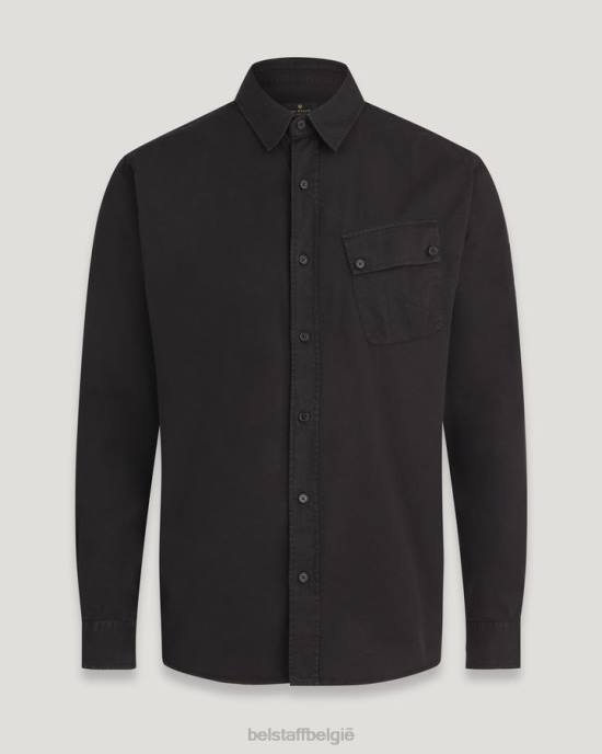 kleding katoenkeper zwart pitch-shirt Heren Belstaff 624D138