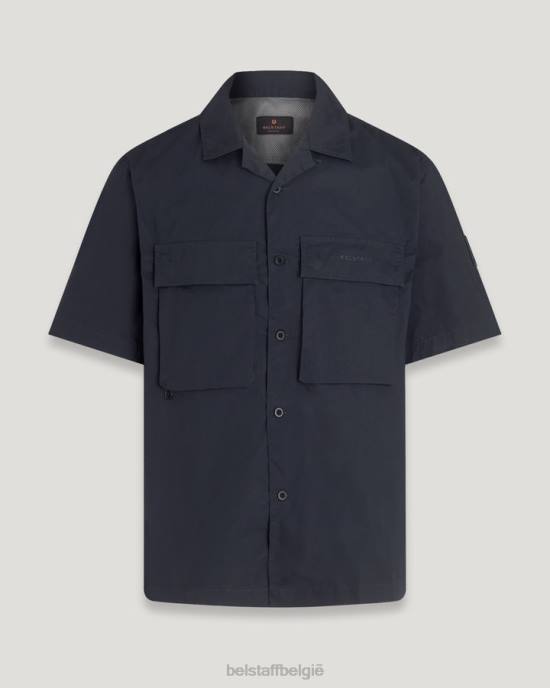 kleding katoenpopeline donkere inkt rove overhemd Heren Belstaff 624D133