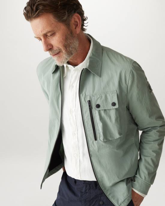 kleding kledingstuk geverfd linnen wit pitch-shirt Heren Belstaff 624D135