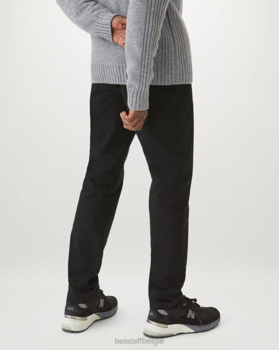 kleding biologische katoenen gabardine zwart officier chino Heren Belstaff 624D305