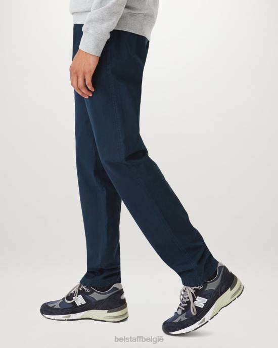 kleding biologische katoengabardine donkere inkt officier chino Heren Belstaff 624D304