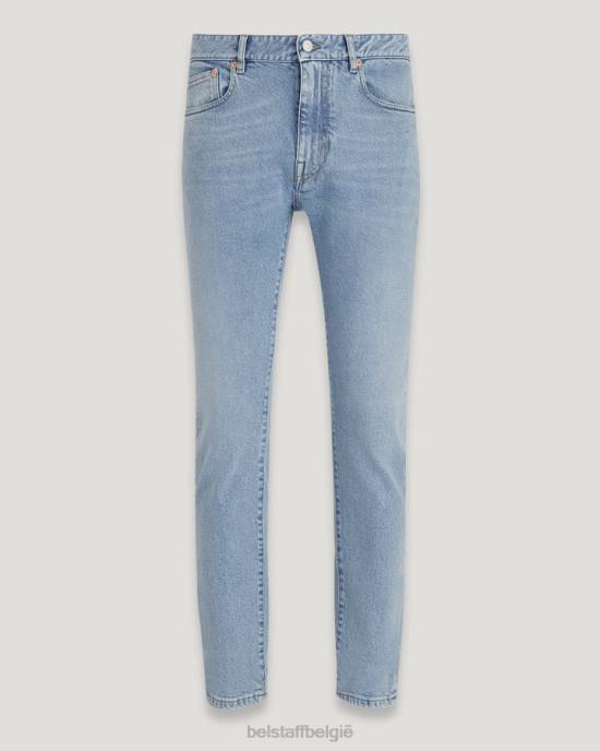 kleding denim met bleekwassing, lichte stone wash longton slanke jeans Heren Belstaff 624D303
