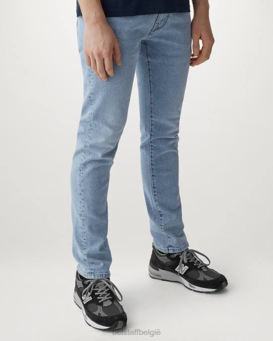 kleding denim met bleekwassing, lichte stone wash longton slanke jeans Heren Belstaff 624D303