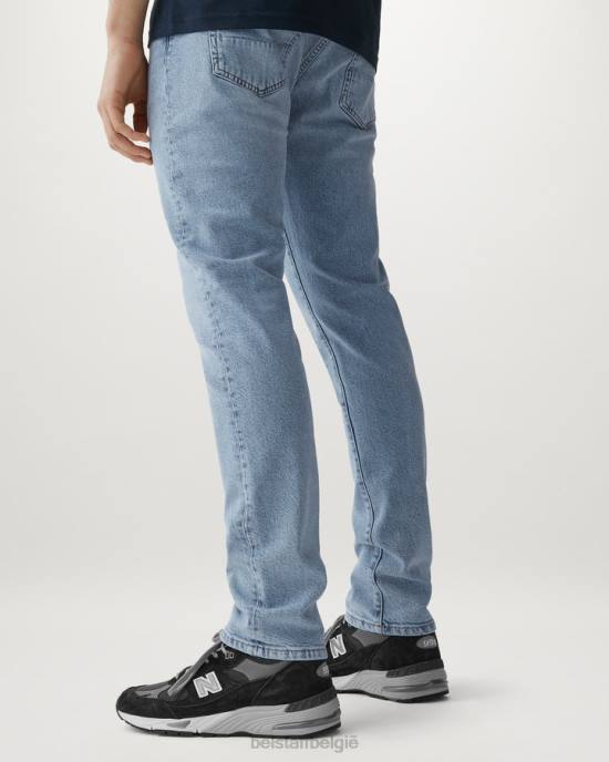 kleding denim met bleekwassing, lichte stone wash longton slanke jeans Heren Belstaff 624D303