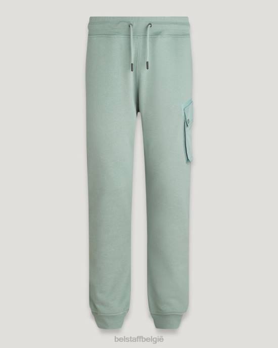 kleding droog katoenfleece staalgroen drift joggingbroek Heren Belstaff 624D299