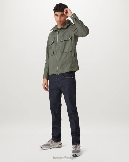 kleding gespoelde stretchdenim indigo longton slanke jeans Heren Belstaff 624D317