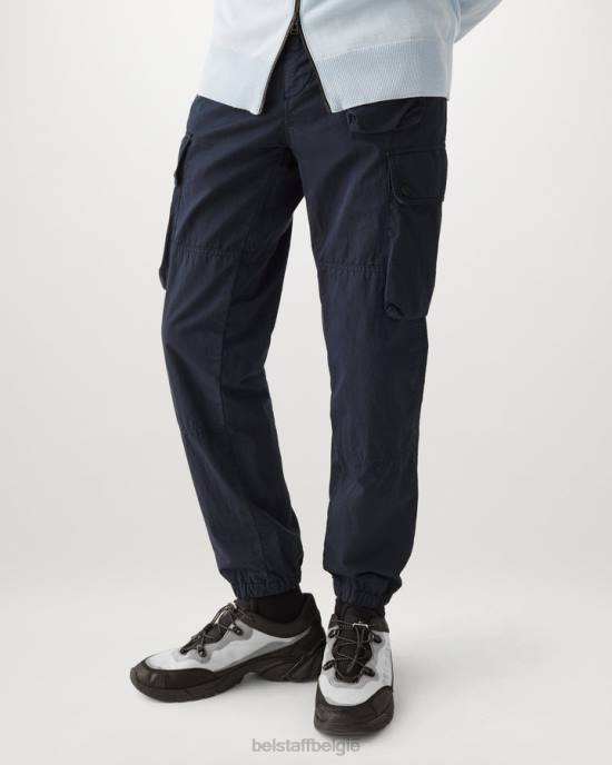 kleding kledingkleurstof katoenmix donkere inkt/zwart Trialmaster cargobroek Heren Belstaff 624D298