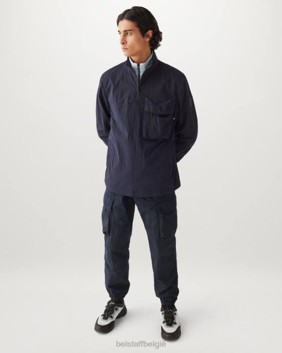 kleding kledingkleurstof katoenmix donkere inkt/zwart Trialmaster cargobroek Heren Belstaff 624D298