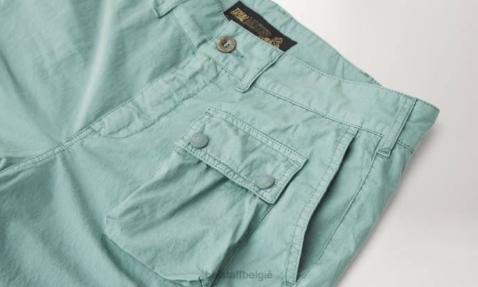 kleding kledingkleurstof katoenmix staalgroen/oceaangroen Trialmaster cargobroek Heren Belstaff 624D297