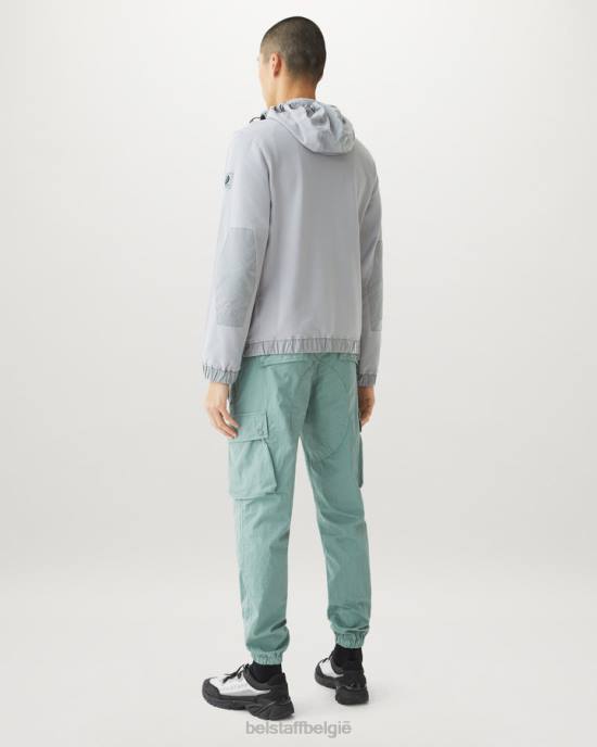 kleding kledingkleurstof katoenmix staalgroen/oceaangroen Trialmaster cargobroek Heren Belstaff 624D297