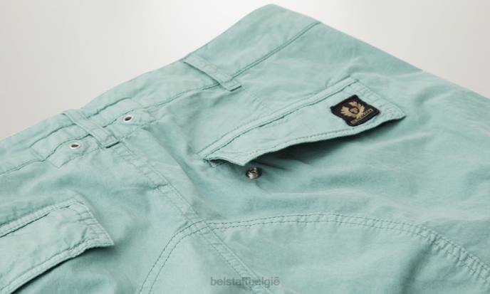 kleding kledingkleurstof katoenmix staalgroen/oceaangroen Trialmaster cargobroek Heren Belstaff 624D297