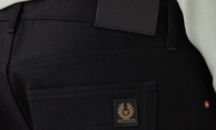 kleding rauw denim zwart longton slanke jeans Heren Belstaff 624D313