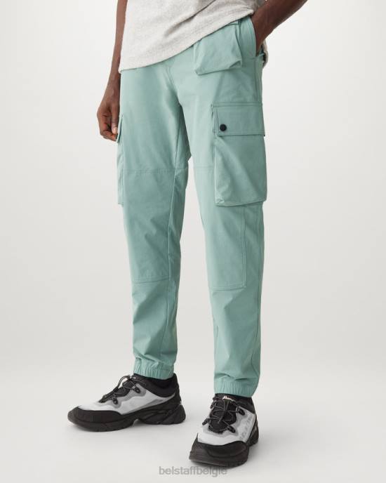 kleding stretch nylon staal groen Techmaster cargobroek Heren Belstaff 624D296