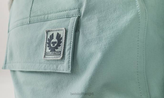 kleding stretch nylon staal groen Techmaster cargobroek Heren Belstaff 624D296