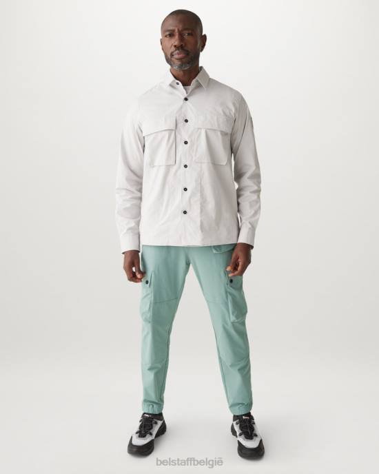kleding stretch nylon staal groen Techmaster cargobroek Heren Belstaff 624D296