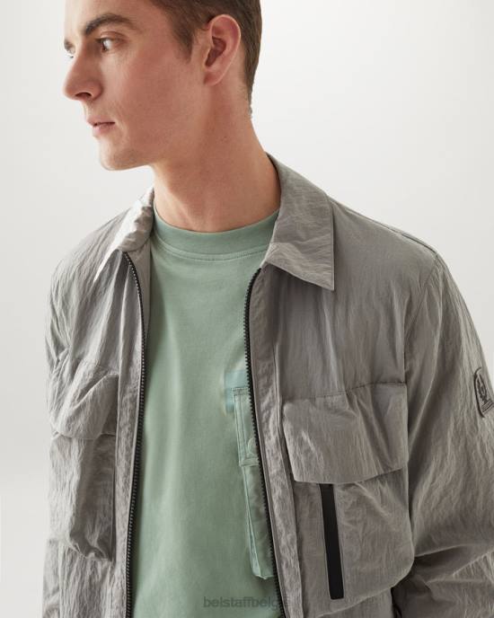 kleding katoen jersey staalgroen vloeiend t-shirt Heren Belstaff 624D154