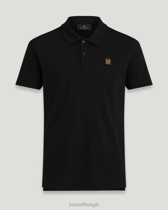 kleding katoen micro-pique zwart monitorpolo Heren Belstaff 624D204