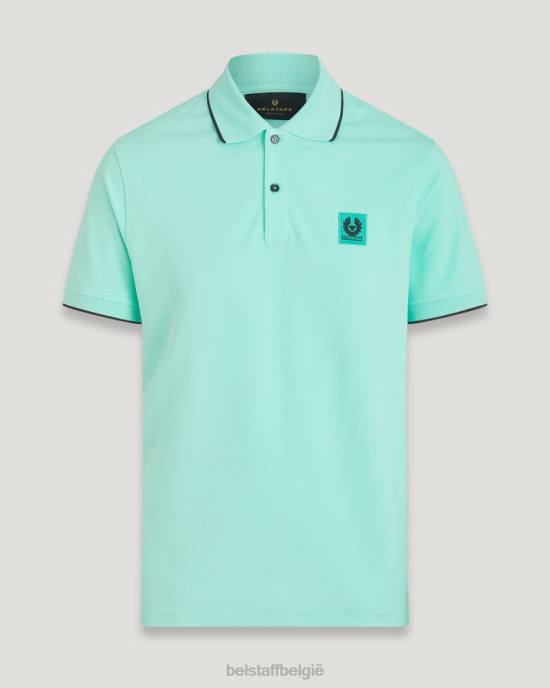 kleding katoen piqué oceaangroen getipte polo Heren Belstaff 624D180