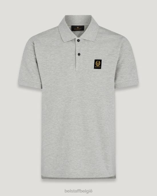kleding katoen piqué oud zilver gemêleerd polo Heren Belstaff 624D198