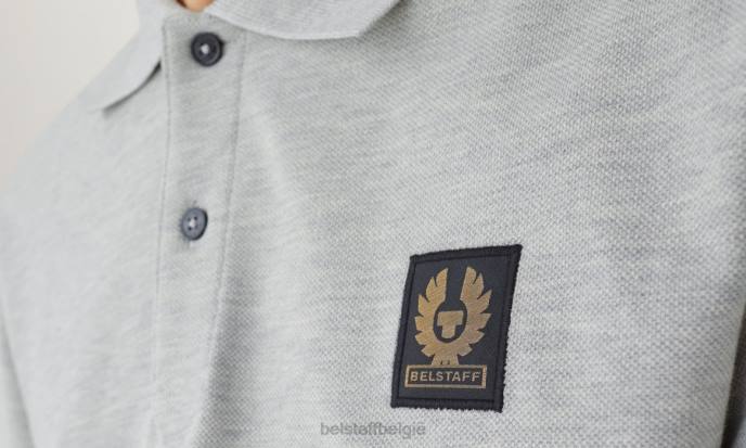 kleding katoen piqué oud zilver gemêleerd polo Heren Belstaff 624D198