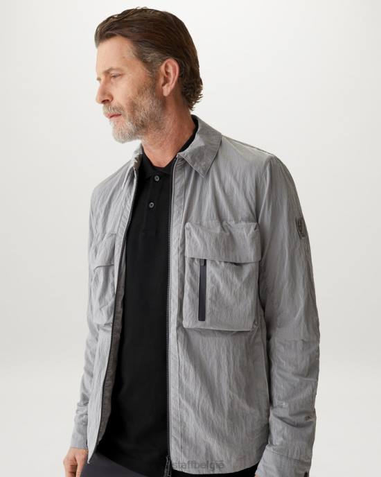 kleding katoen piqué zwart poloshirt met lange mouwen Heren Belstaff 624D187