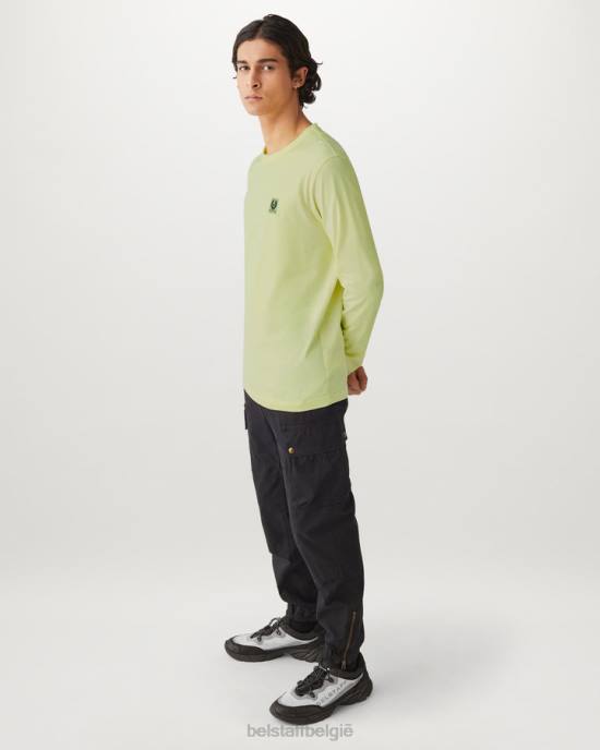 kleding katoenen jersey citroengeel T-shirt met lange mouwen Heren Belstaff 624D141